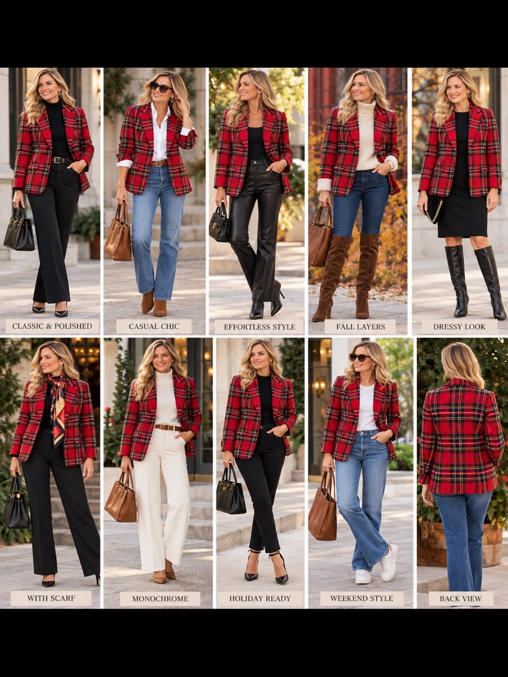 Talbots Snowstorm Plaid Wool Blend Blazer Red Tartan Jacket Sz 10
Holiday preppy